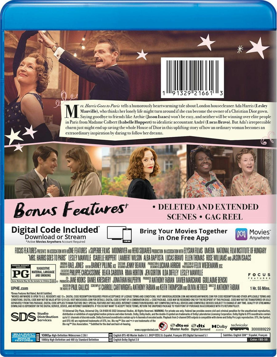 Mrs. Harris Goes to Paris (Blu-ray + Digital Copy) [Blu-ray]