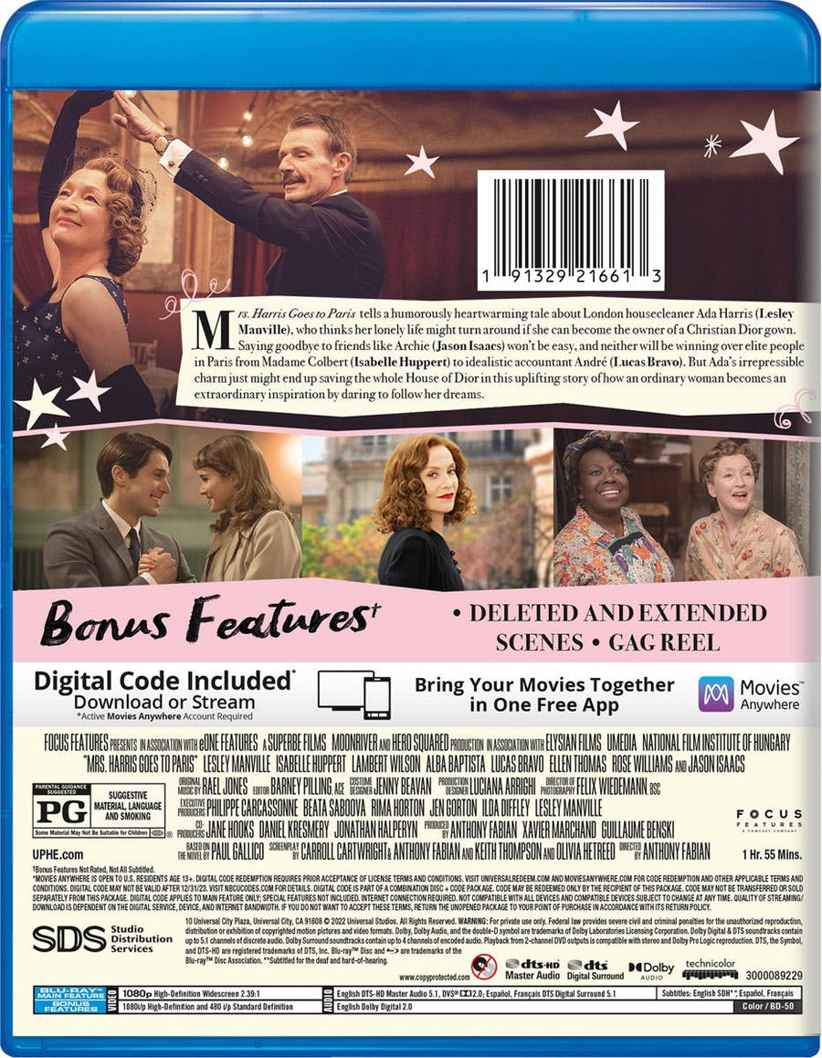 Mrs. Harris Goes to Paris (Blu-ray + Digital Copy) [Blu-ray]