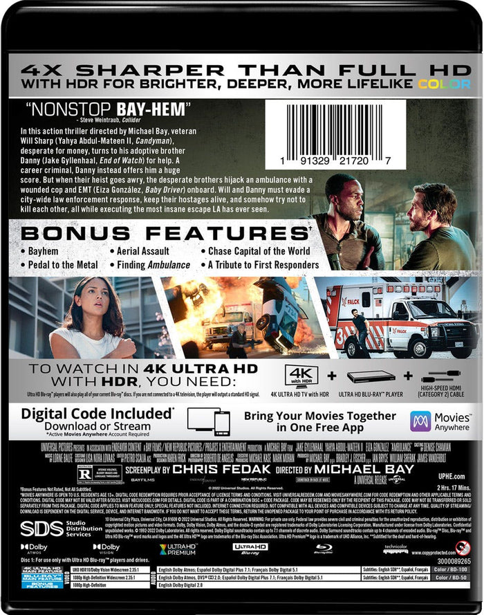 Ambulance (4K Ultra HD + Blu-ray) [UHD]