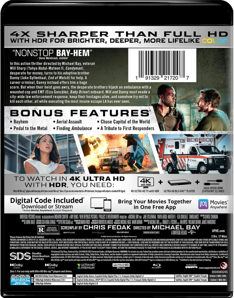 Ambulance (4K Ultra HD + Blu-ray) [UHD]