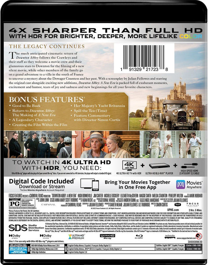 Downton Abbey: A New Era (4K Ultra HD + Blu-ray) [UHD]