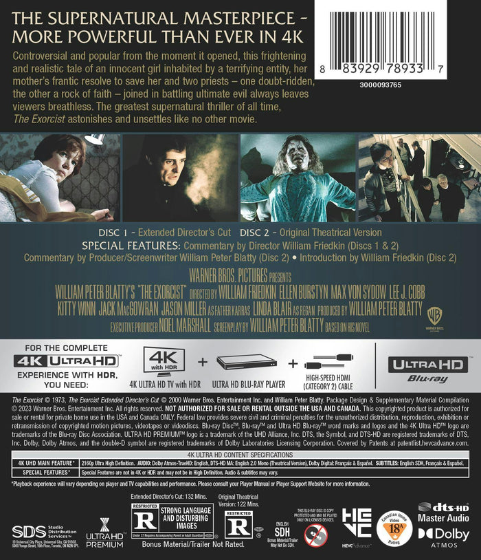 The Exorcist - Theatrical & Extended Director's Cut (4K Ultra HD) [UHD]
