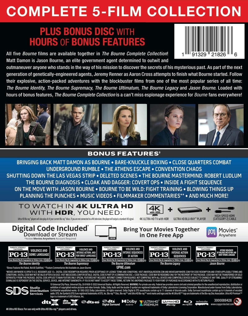 The Bourne Complete Collection (20th Anniversary Limited Edition Steelbook 4K Ultra HD + Digital) [UHD]