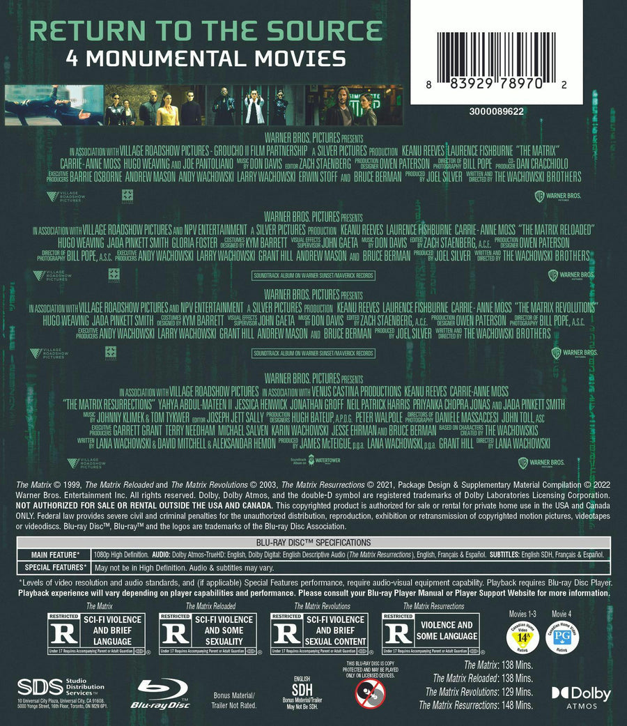 The Matrix 4-Film Déjà vu Collection [Blu-ray] [Blu-ray]