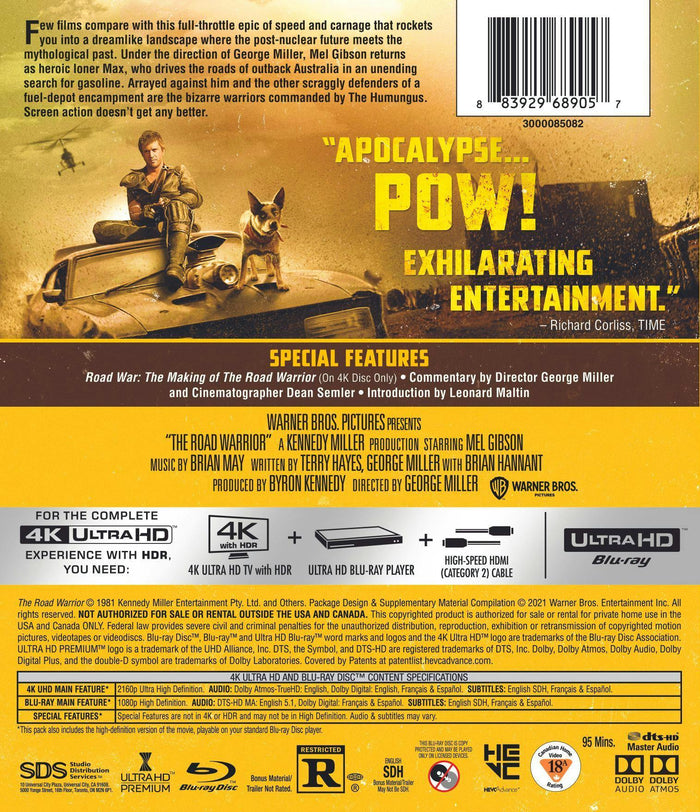 Mad Max 2 (4K Ultra HD + Blu-ray) [UHD]