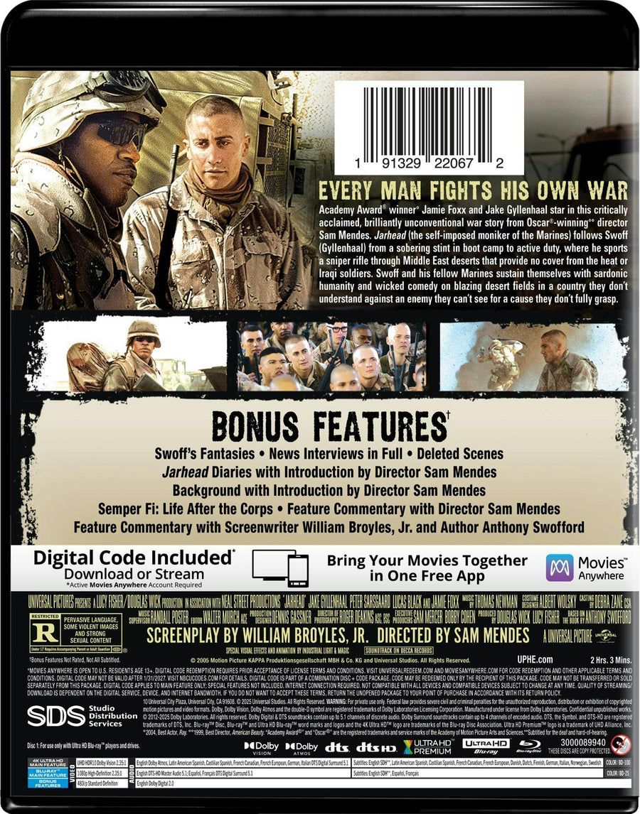 Jarhead 20th Anniversary (4K Ultra HD + Blu-ray + Digital) [UHD]