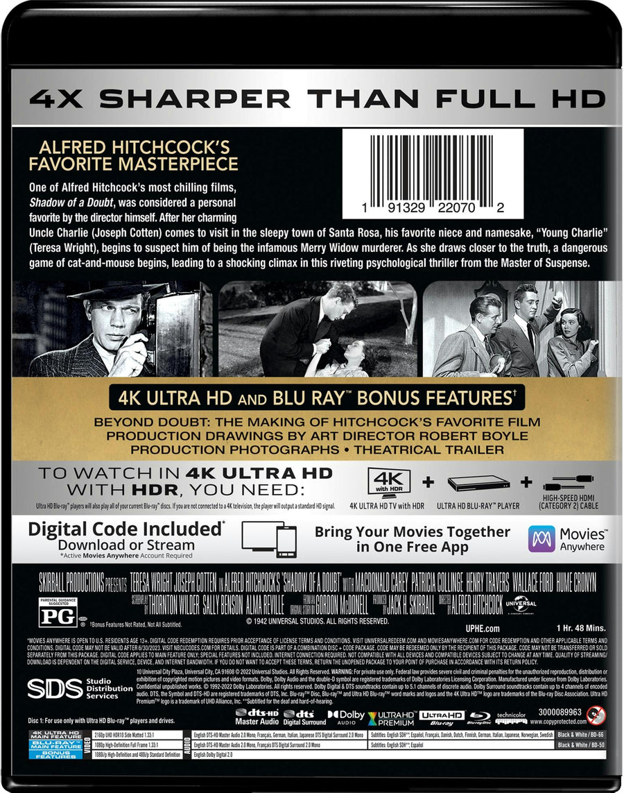 Shadow of a Doubt (4K Ultra HD + Blu-ray) [UHD]