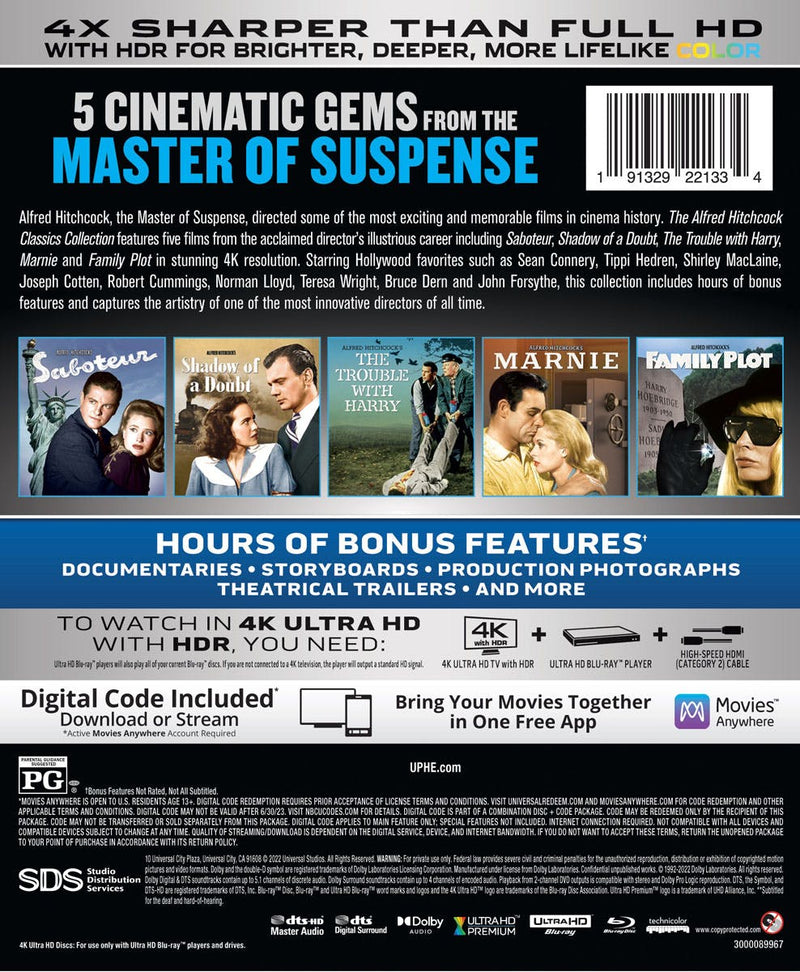The Alfred Hitchcock Classics Collection (4K Ultra HD + Blu-ray (Boxset)) [UHD]