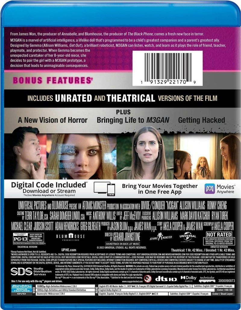 M3GAN (Blu-ray + DVD + Digital Copy) [Blu-ray]