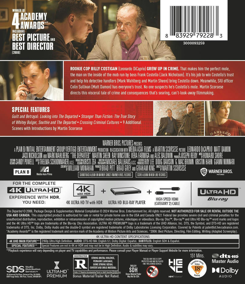 The Departed (4K Ultra HD) [UHD]