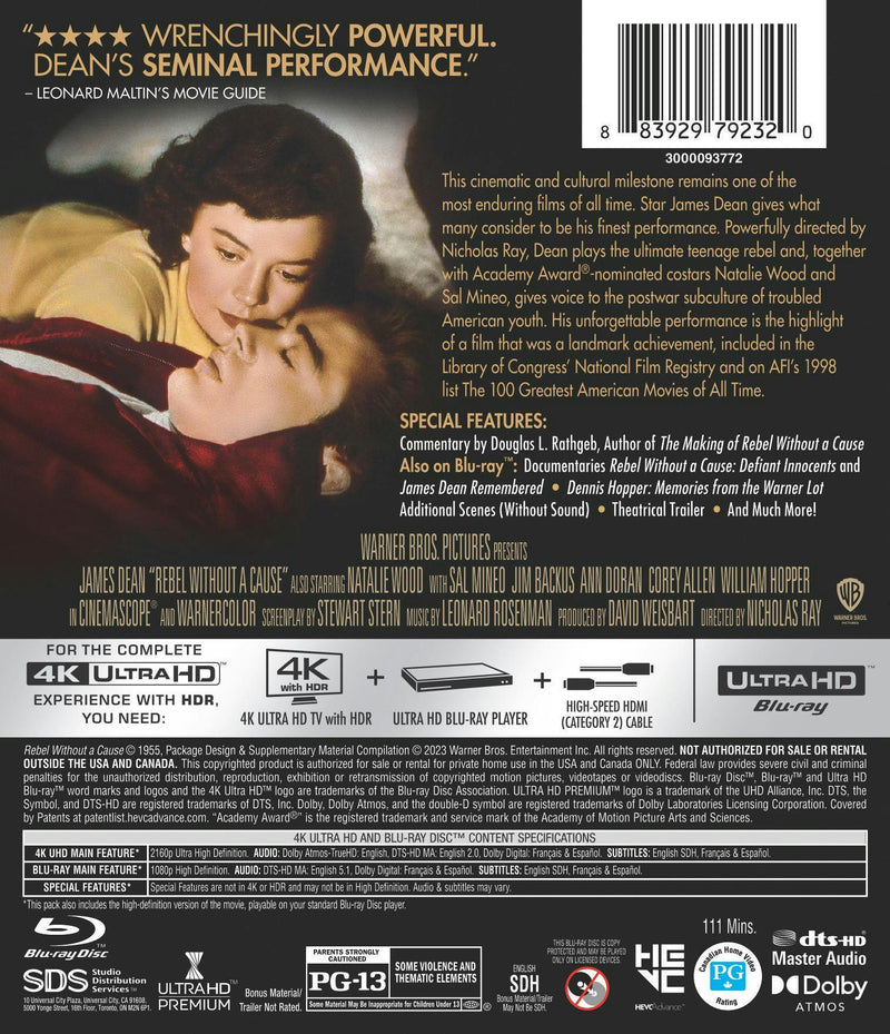 Rebel Without a Cause (4K Ultra HD + Blu-ray) [UHD]