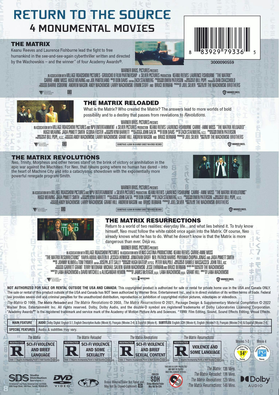 The Matrix 4-Film Déjà vu Collection (DVD Set) [DVD]