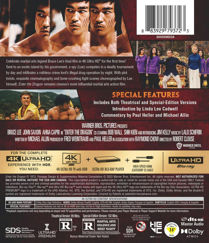 Enter the Dragon (Featuring the Special Edition Cut) (4K Ultra HD) [UHD]