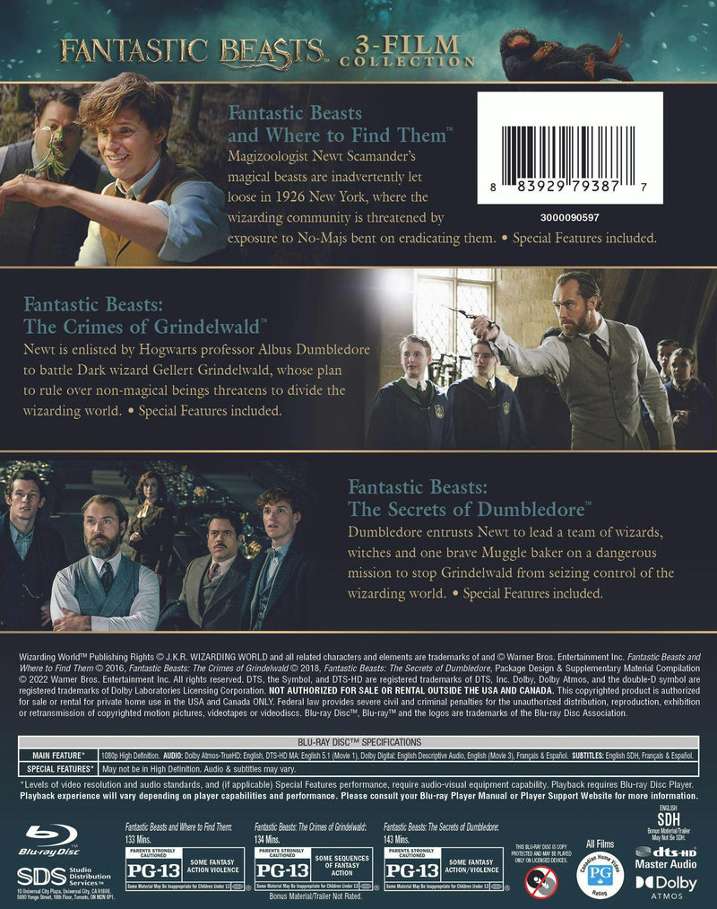 Fantastic Beasts: 3-film Collection (Box Set with Digital Download) [Blu-ray]