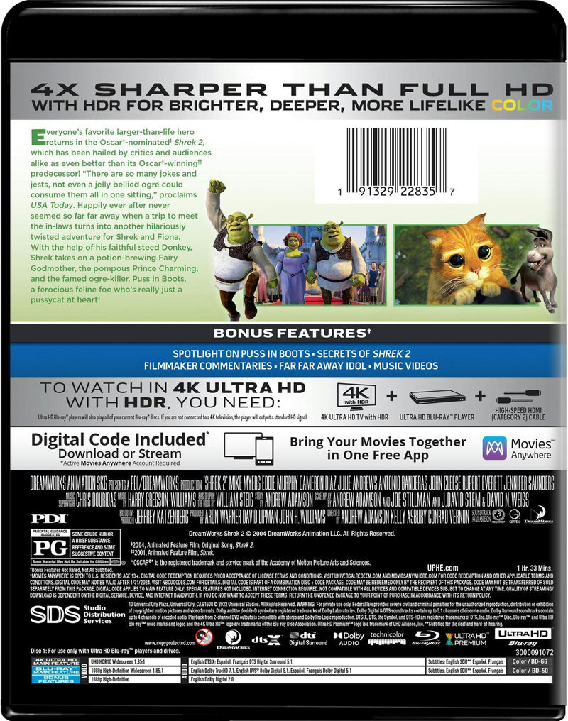 Shrek 2 (4K Ultra HD + Blu-ray) [UHD]