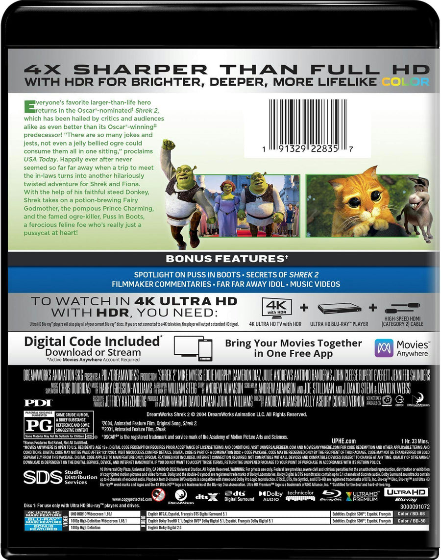 Shrek 2 (4K Ultra HD + Blu-ray) [UHD]