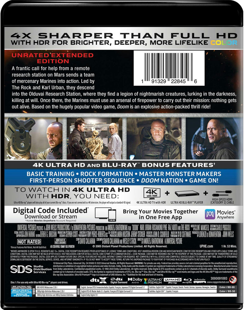 Doom - Unrated Extended Edition (4K Ultra HD + Blu-ray) [UHD]
