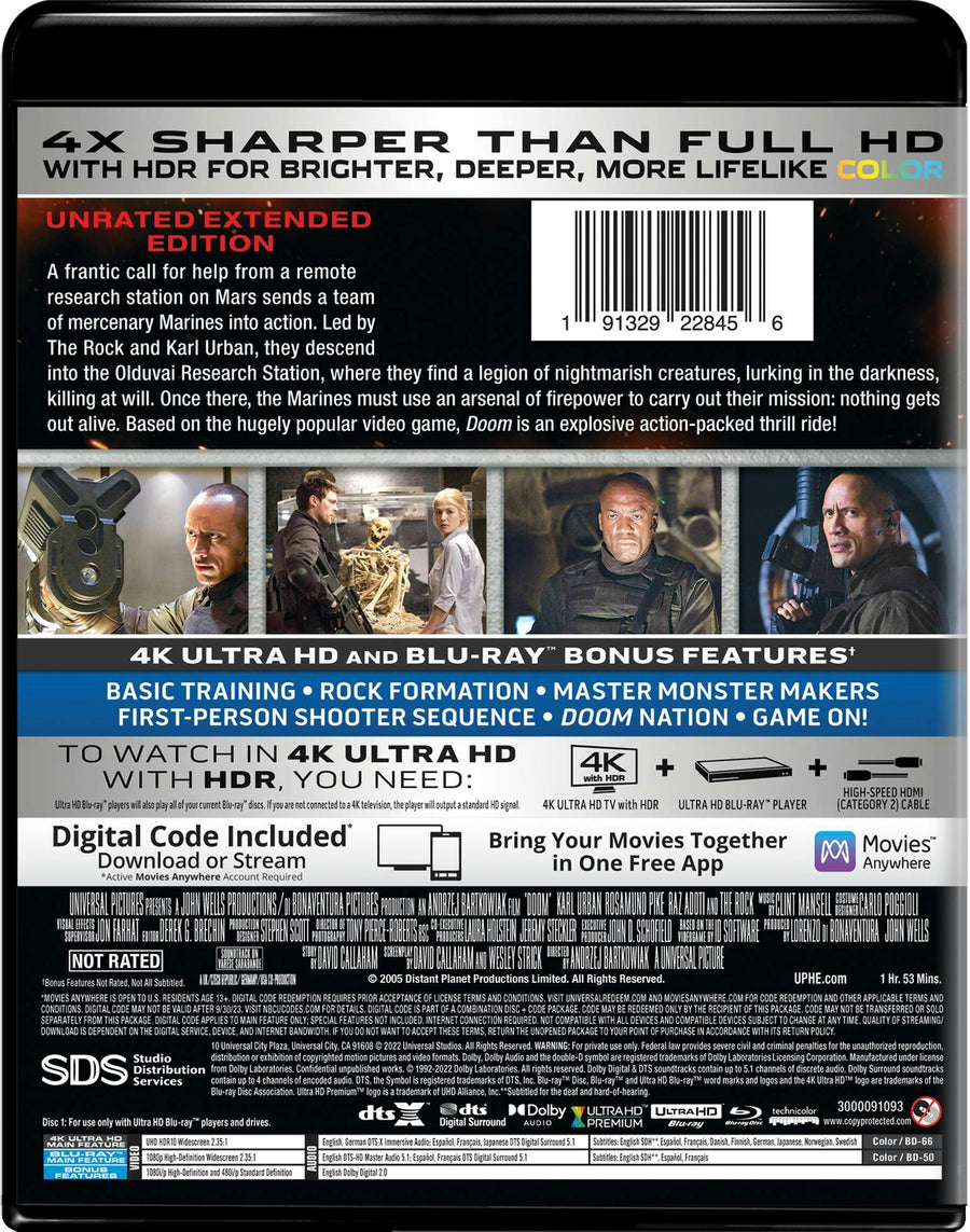 Doom - Unrated Extended Edition (4K Ultra HD + Blu-ray) [UHD]