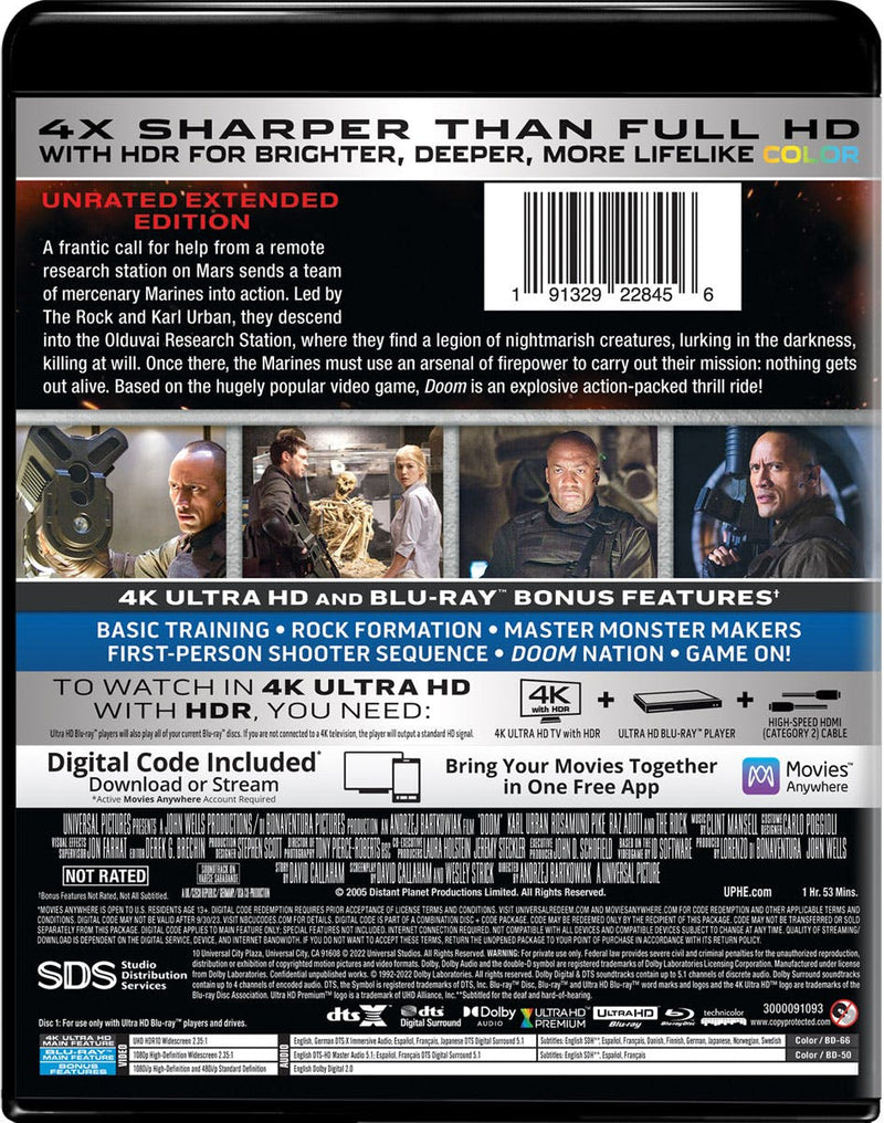 Doom - Unrated Extended Edition (4K Ultra HD + Blu-ray) [UHD]