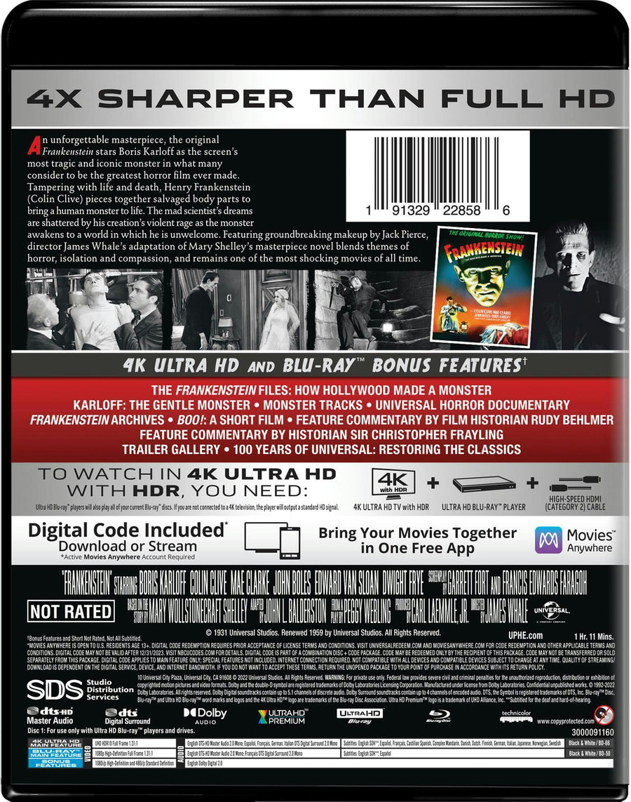 Frankenstein (4K Ultra HD + Blu-ray) [UHD]