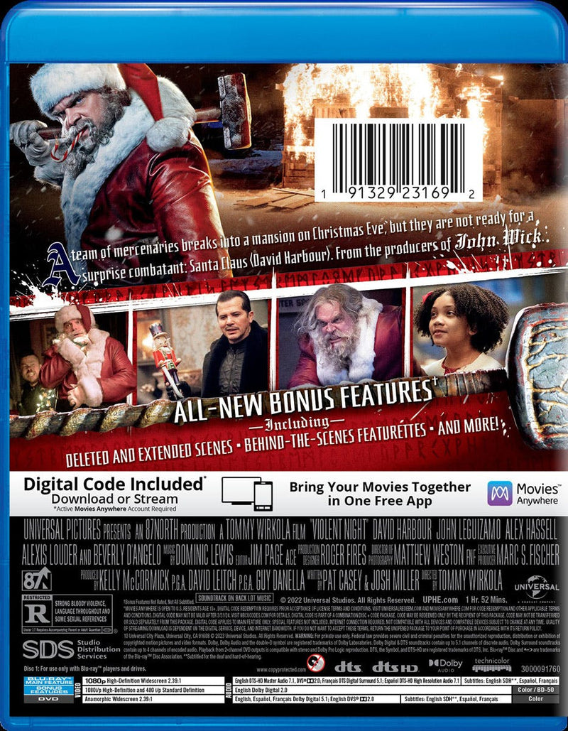 Violent Night (Blu-ray + DVD + Digital Copy) [Blu-ray]