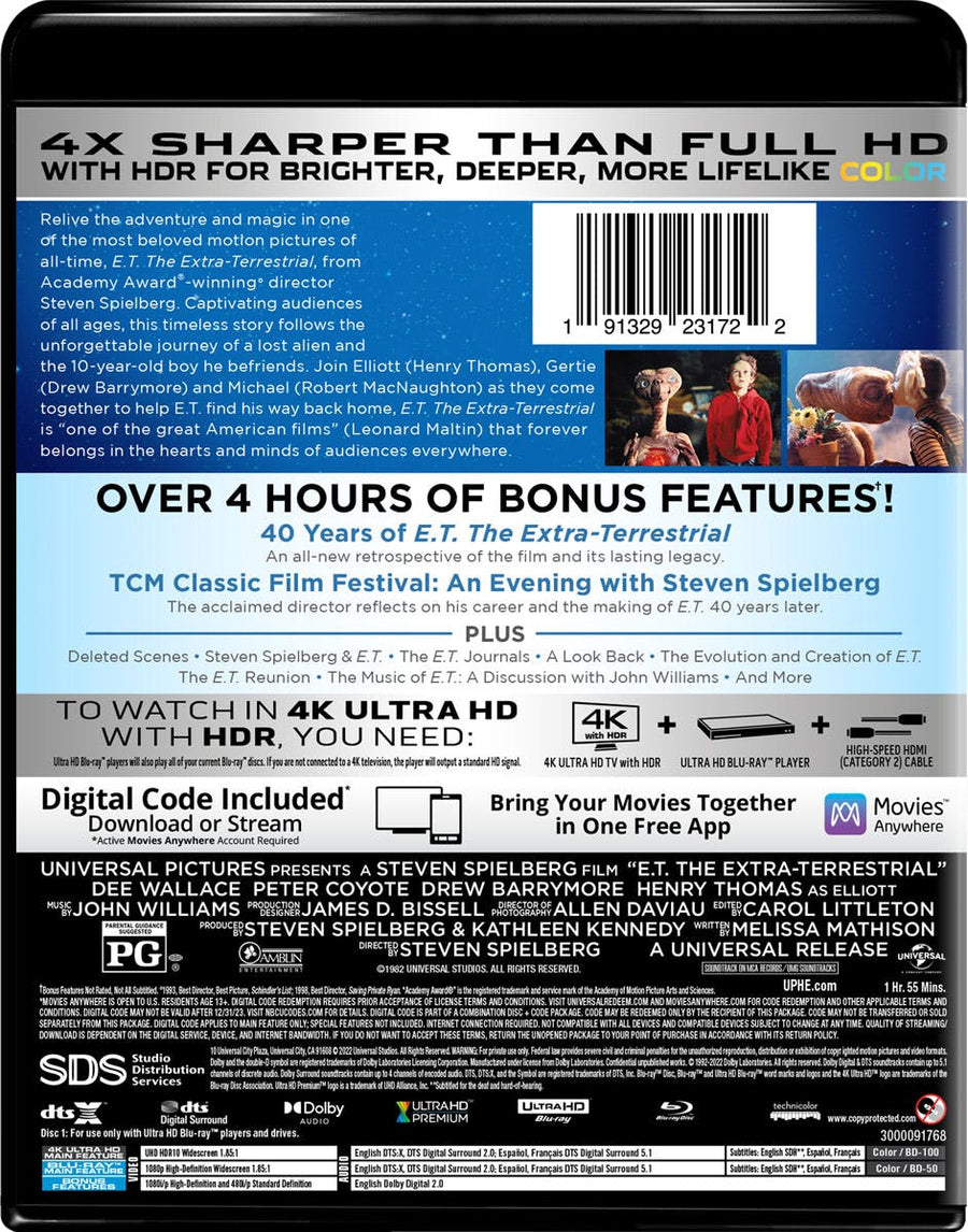 E.T. The Extra Terrestrial (4K Ultra HD (40th Anniversary)) [UHD]