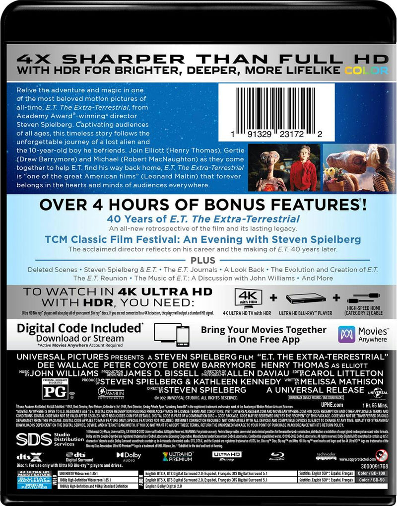 E.T. The Extra Terrestrial (4K Ultra HD (40th Anniversary)) [UHD]