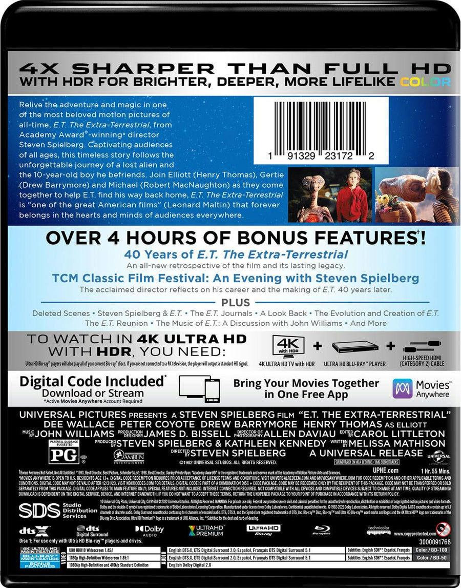 E.T. The Extra Terrestrial (4K Ultra HD (40th Anniversary)) [UHD]