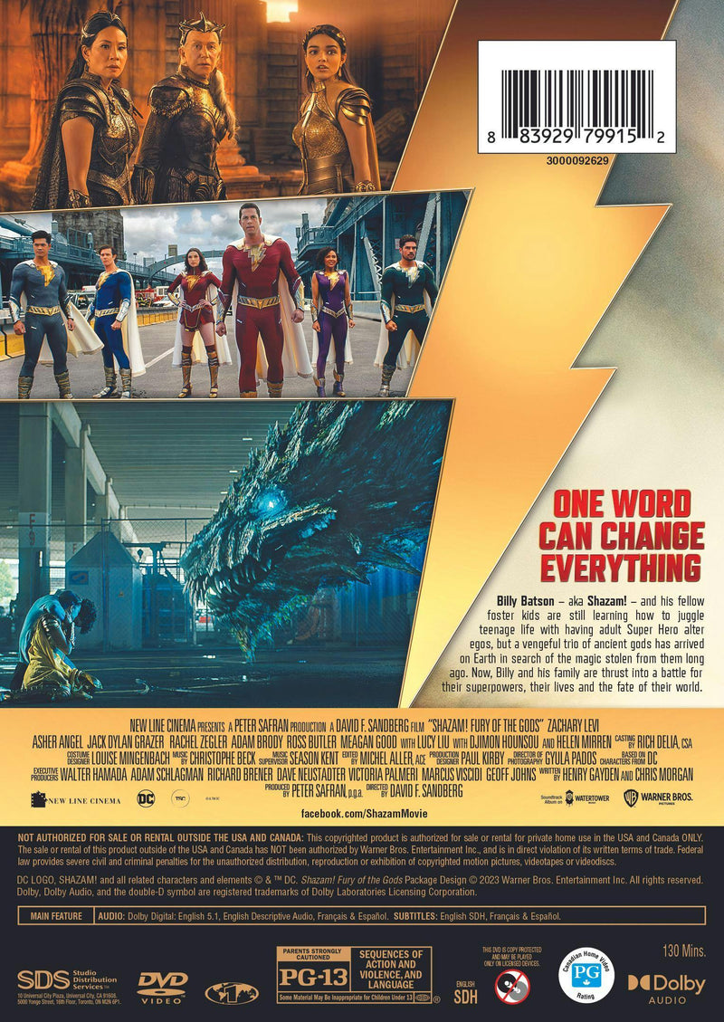 Shazam!: Fury of the Gods [DVD]