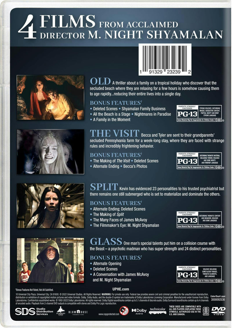M. Night Shyamalan 4-Movie Collection (Old / The Visit / Split / Glass) [DVD]