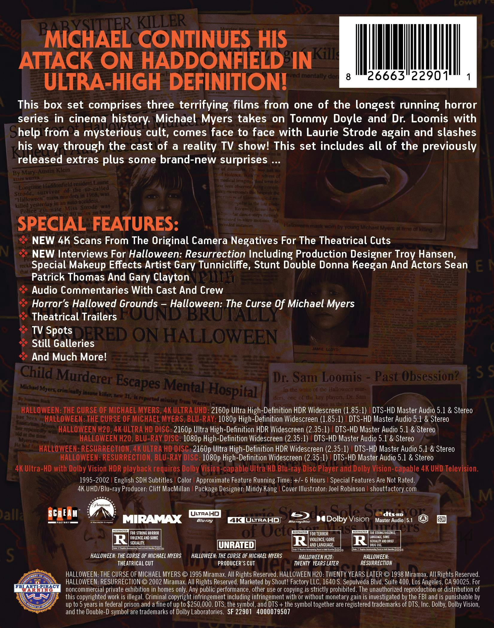 The Halloween 4K Collection (1995 - 2002) [UHD] – GRUV Entertainment