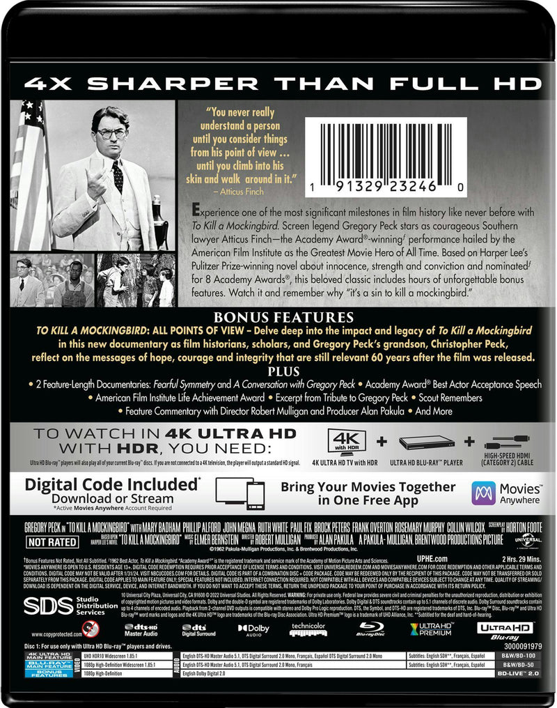 To Kill a Mockingbird (4K Ultra HD (60th Anniversary)) [UHD]