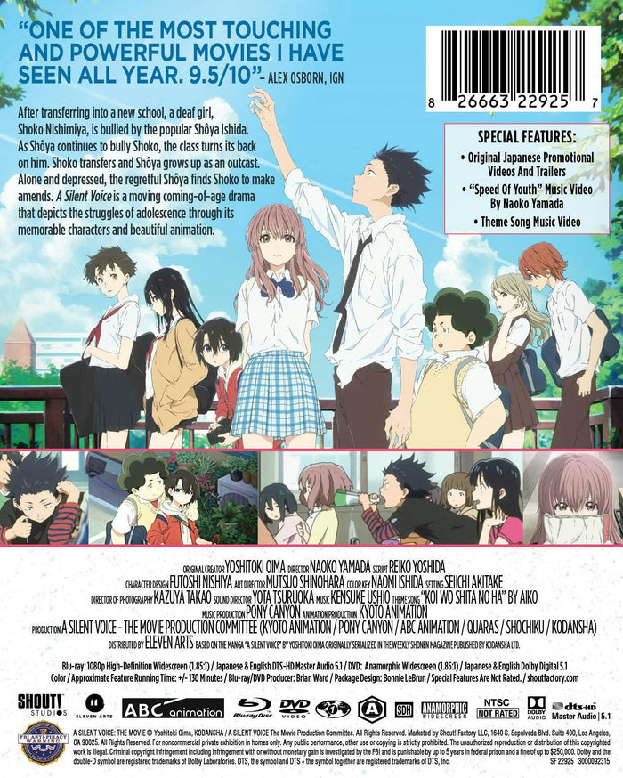 A Silent Voice: The Movie - Limited Edition Steelbook Blu-ray + DVD [Blu-ray]
