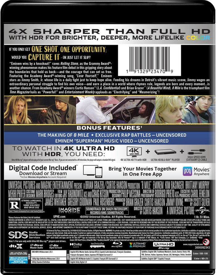 8 Mile (4K Ultra HD + Blu-ray) [UHD]