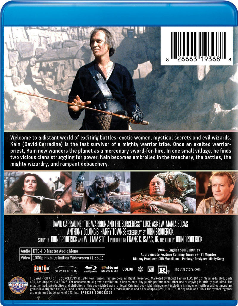 The Warrior and the Sorceress [Blu-ray]