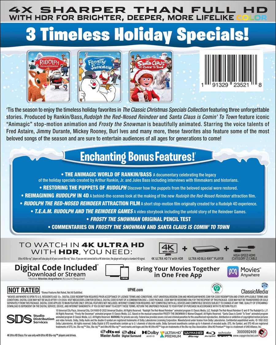 The Classic Christmas Specials Collection - 3 Holiday Favourites (4K Ultra HD + Blu-ray (Boxset)) [UHD]