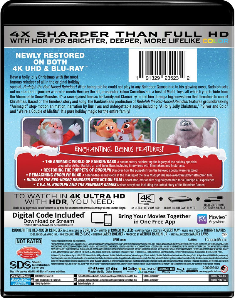 Rudolph the Red-nosed Reindeer (4K Ultra HD + Blu-ray) [UHD]