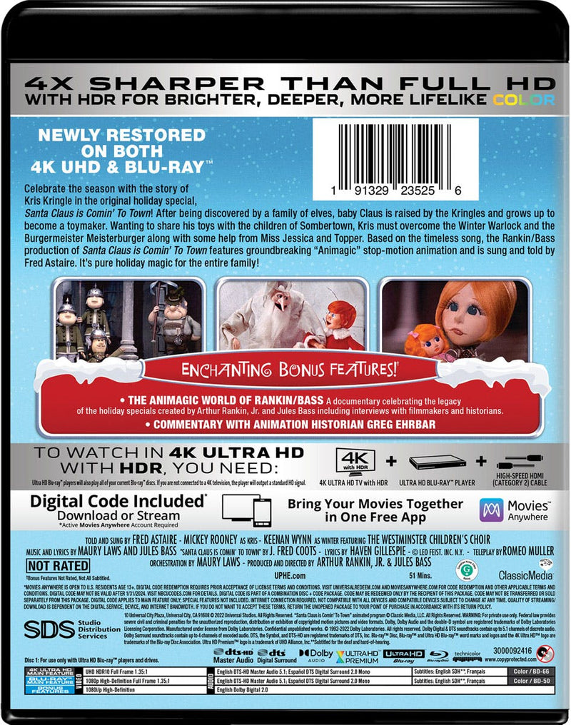 Santa Claus Is Comin' to Town (4K Ultra HD + Blu-ray) [UHD]