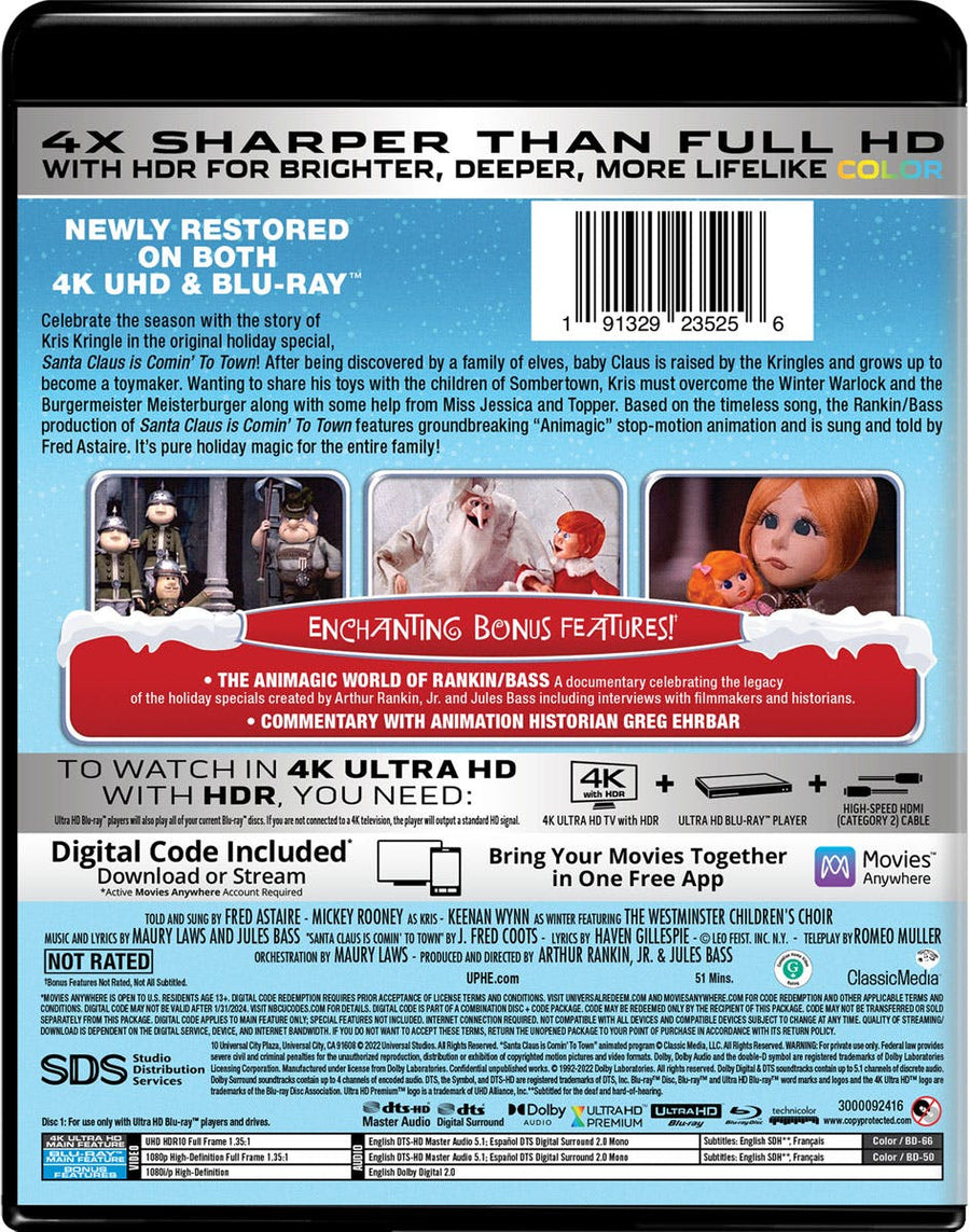 Santa Claus Is Comin' to Town (4K Ultra HD + Blu-ray) [UHD]