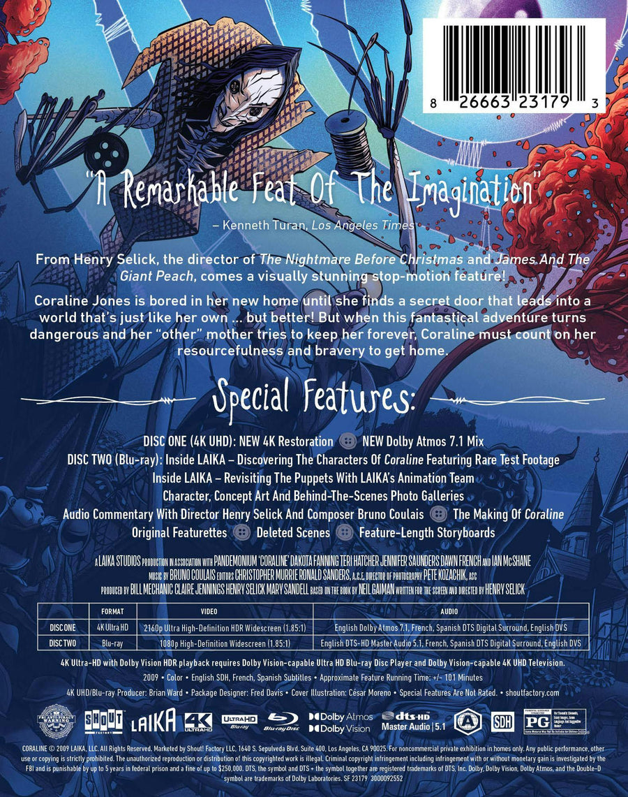 Coraline [Limited Edition Steelbook] [UHD]