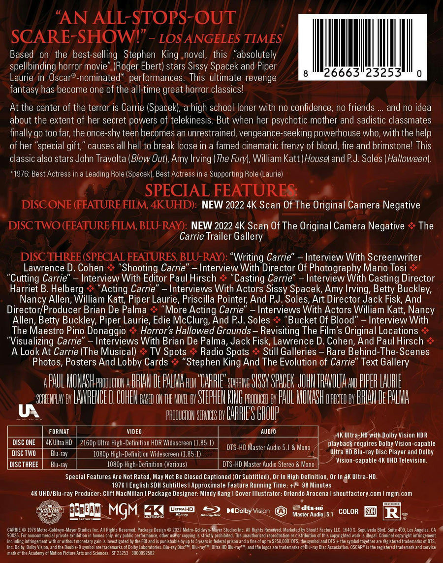 Carrie [Limited Edition Steelbook] [UHD]