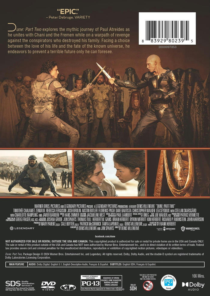 Dune: Part Two [DVD]