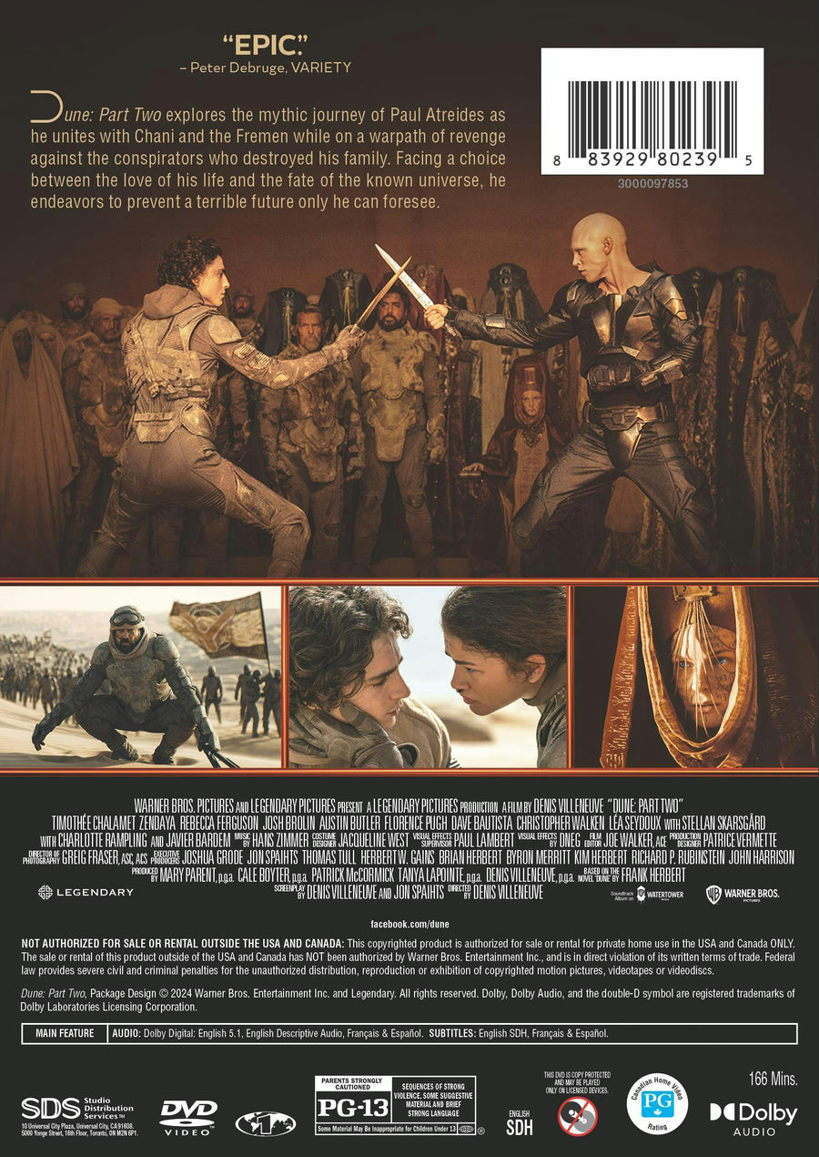 Dune: Part Two [DVD]