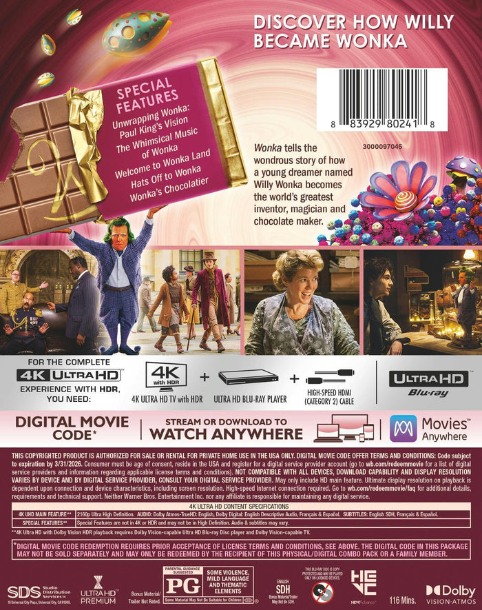 Wonka (4K Ultra HD) [UHD]