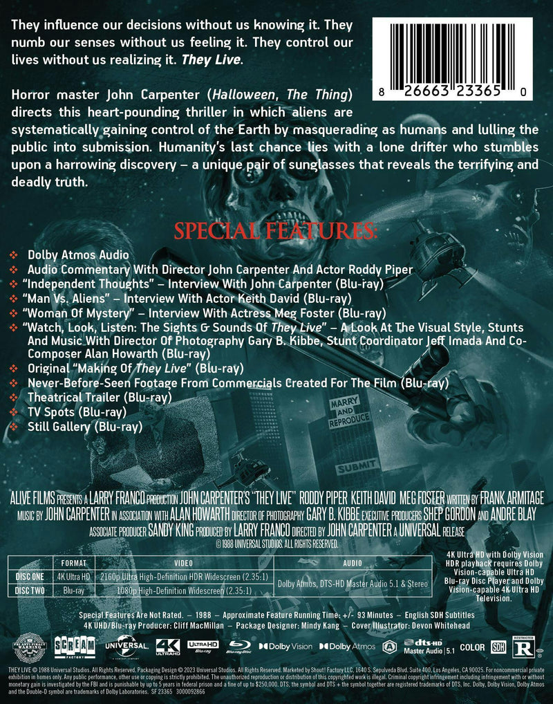 They Live [Limited Edition Steelbook] [UHD]