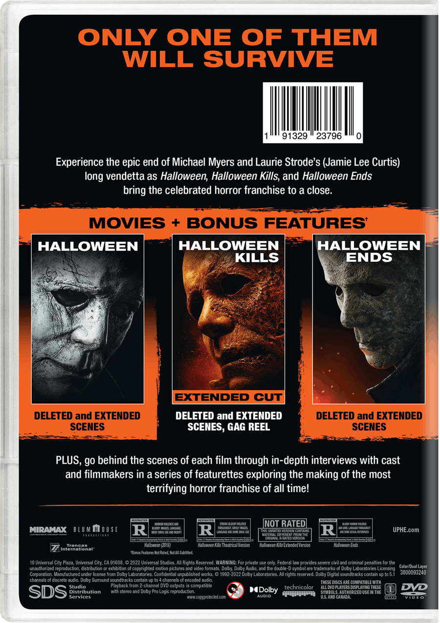 Halloween/Halloween Kills/Halloween Ends (Box Set) [DVD]