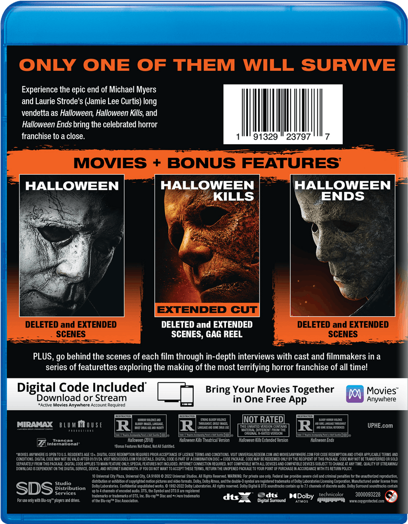 Halloween/Halloween Kills/Halloween Ends (Box Set) [Blu-ray]