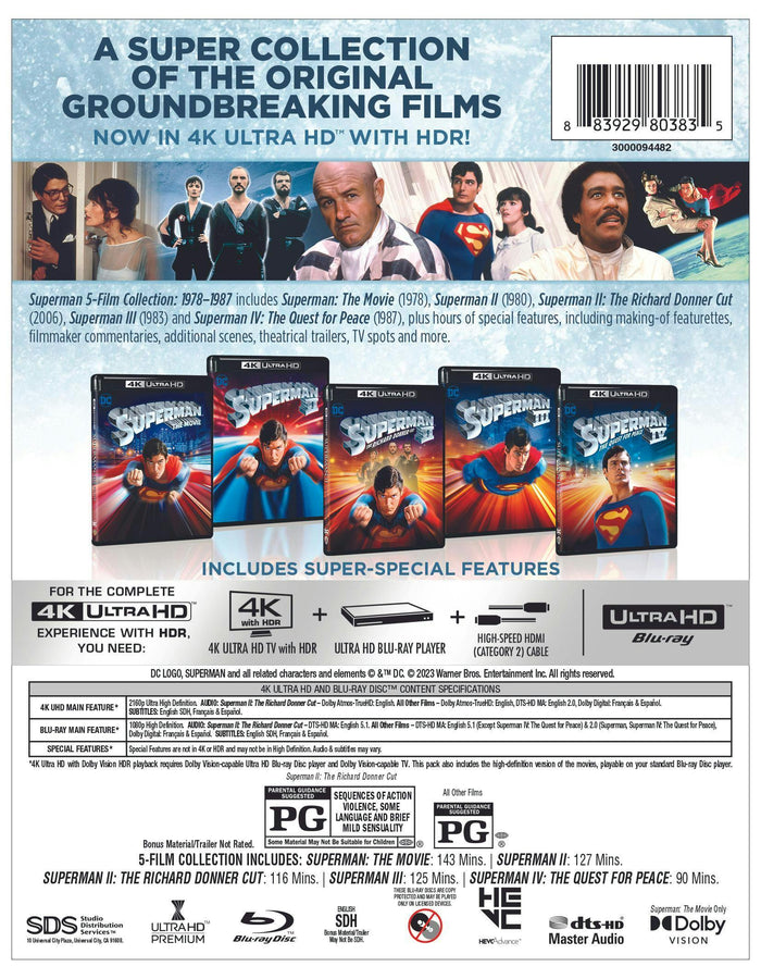 Superman 5-film Collection (4K Ultra HD + Blu-ray + Digital Download) [UHD]