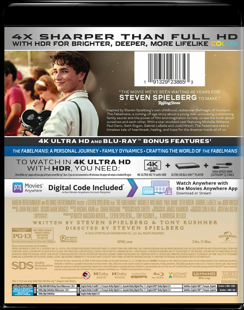 The Fabelmans (4K Ultra HD + Blu-ray) [UHD]