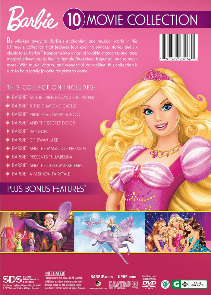 Barbie: 10-Movie Classic Princess Collection - Iconic Moments Line-Look (Box Set) [DVD]